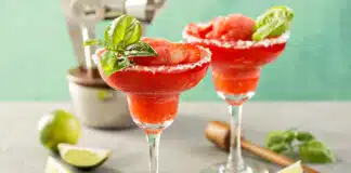 Cocktail Margarita congelée à la fraise au Thermomix