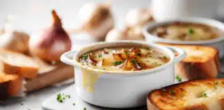 soupe de champignons au fromage à l'ail